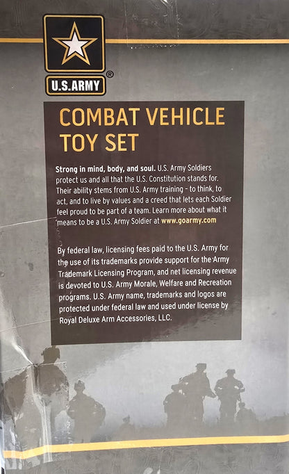 US Combat Vehicle Toy Set with Weapon Accessories Age 5+