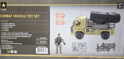 US Combat Vehicle Toy Set with Weapon Accessories Age 5+