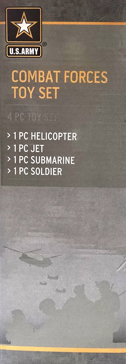 US Army Combat Forces Toy Set with Helicopter, Jet, Submarine and Soldier 5+