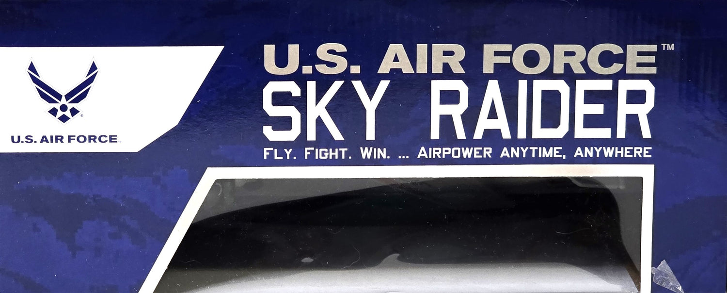 United States Air Force Sky Raider Fighter Jet Toy Airplane with Pilot &amp; Missile - Realistic Military Aircraft &amp; Soldier Action Figure - Bomber Plane Model for Kids 3+