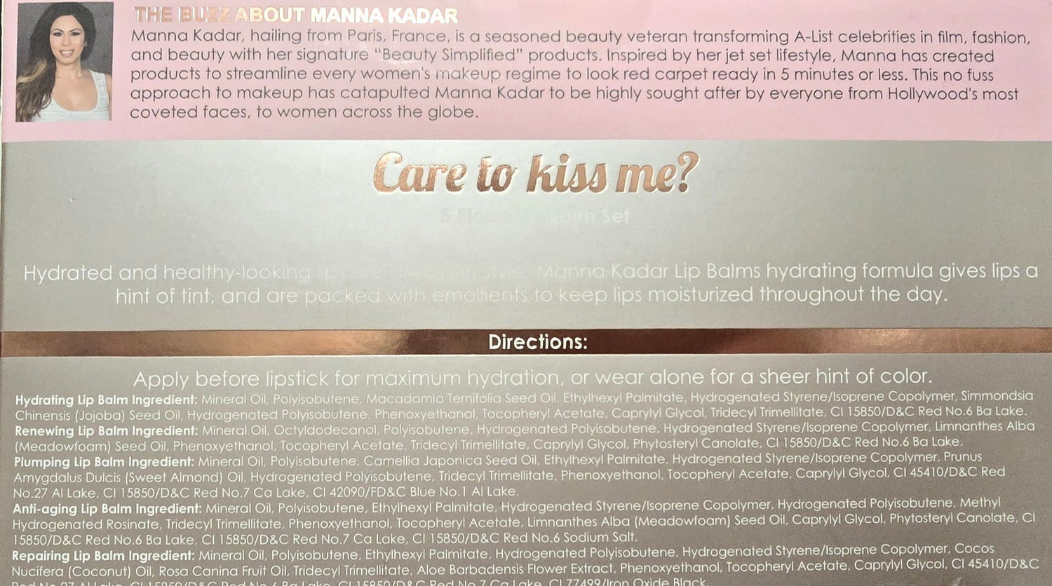 Manna Kadar Care to Kiss me? Lip Balm Set 1.44 fl oz