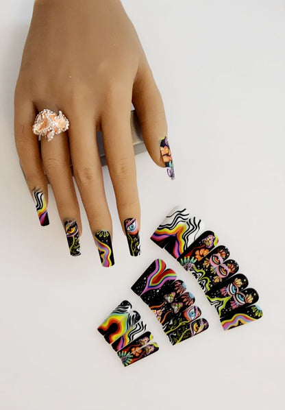 Non-Custom Colorful Press-ons 22-24 pcs