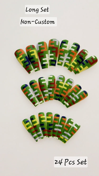 Non-Custom Colorful Press-ons 22-24 pcs