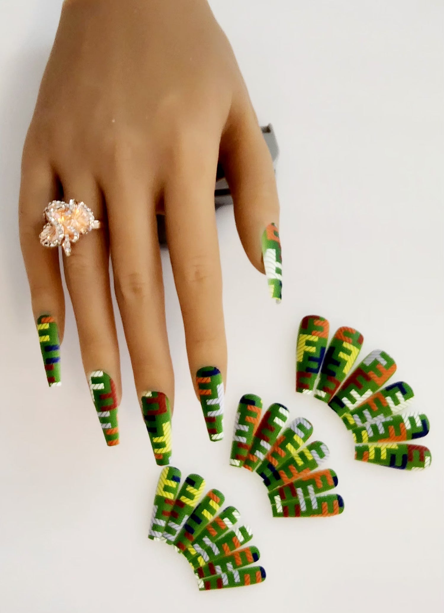 Non-Custom Colorful Press-ons 22-24 pcs