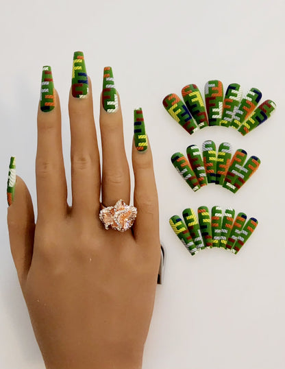 Non-Custom Colorful Press-ons 22-24 pcs