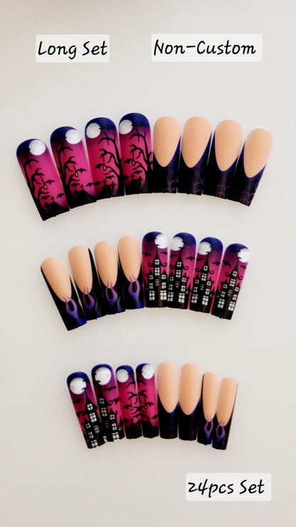 Non-Custom Colorful Press-ons 22-24 pcs