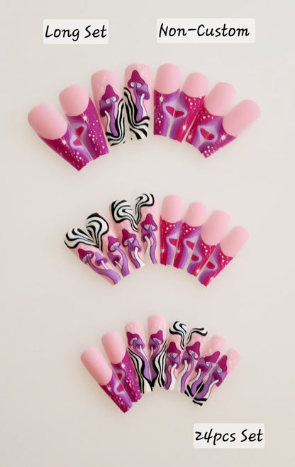 Non-Custom Colorful Press-ons 22-24 pcs