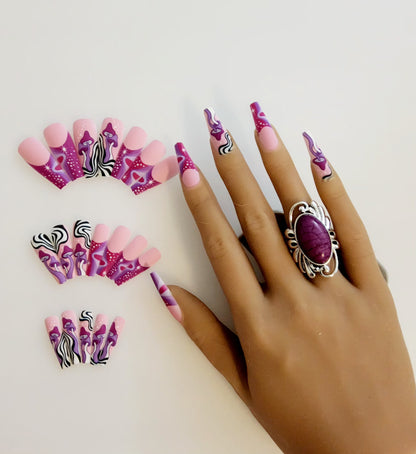 Non-Custom Colorful Press-ons 22-24 pcs