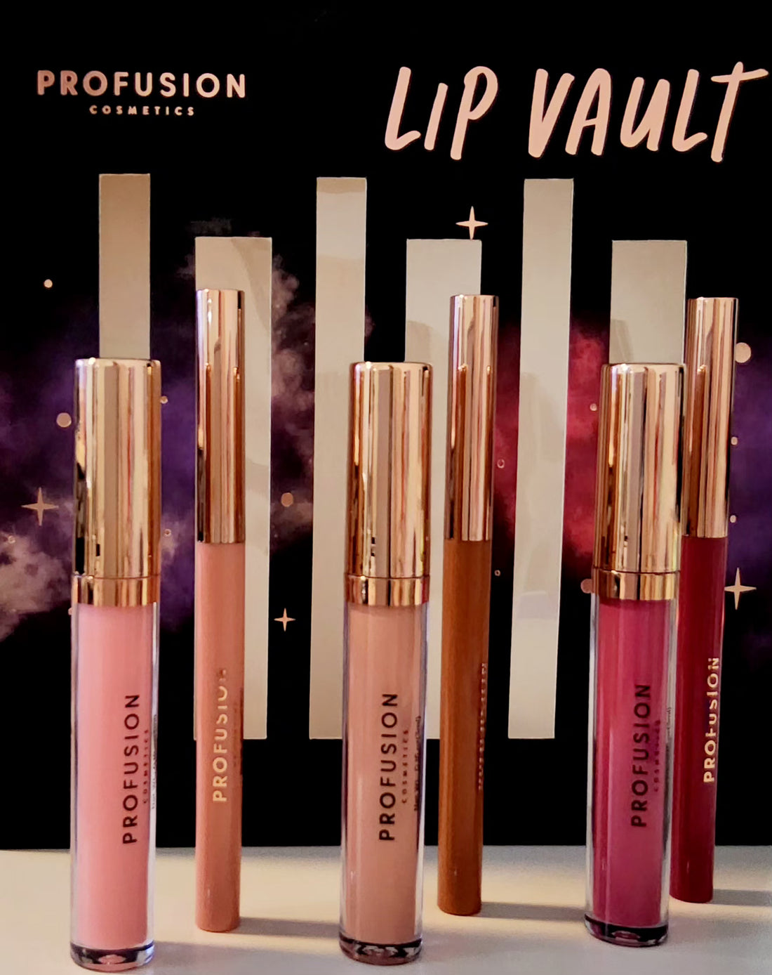 PROFUSION Lip Vault 6 pcs Lip Gloss and Lip Liner