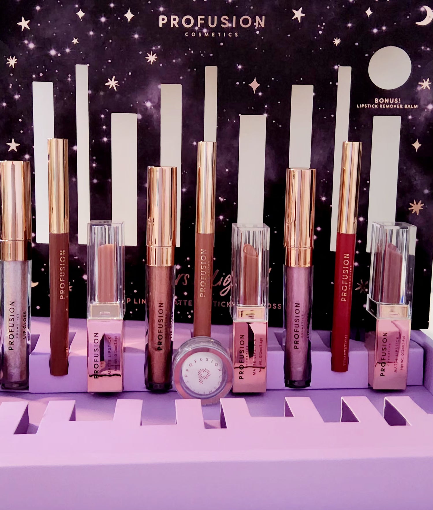 PROFUSION Stars Aligned Lip Liner Matte Lipstick Gloss Set