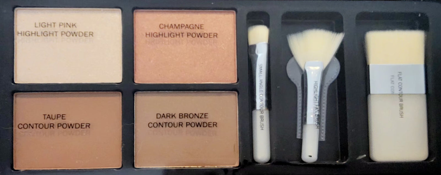 Profusion Contour Light Pink, Champaign,  Taupe, Dark Bronze with 3 Brushes