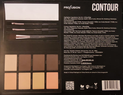 PROFUSION Contour 8 Colors with 3 Brushes and a Mirror