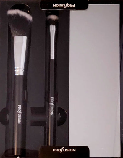 PROFUSION Bronzer &amp; Highlighter Book with 2 Brushes and a Mirror