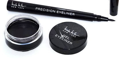 Nicole Miller Eyeliner Duo, Gel &amp; Pen Liners, 24 Hour Wear, Black