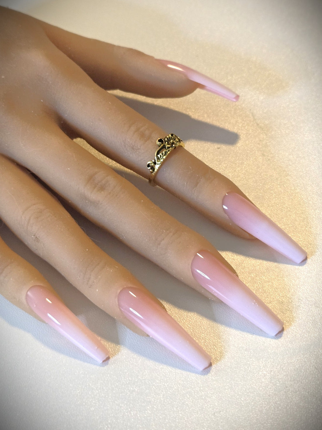 Non-Custom French and Ombre Press-Ons, White and Pink, Sets 20-24pcs