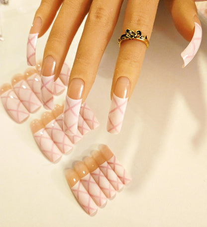XL Square Curved Nail Set in Multiple Colors 20-24 pieces (A001 - A002)