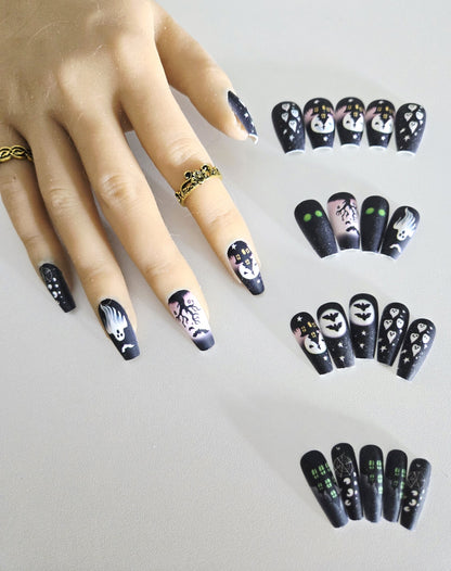 Halloween Variety Press-On Nails – 20–24 Piece Set