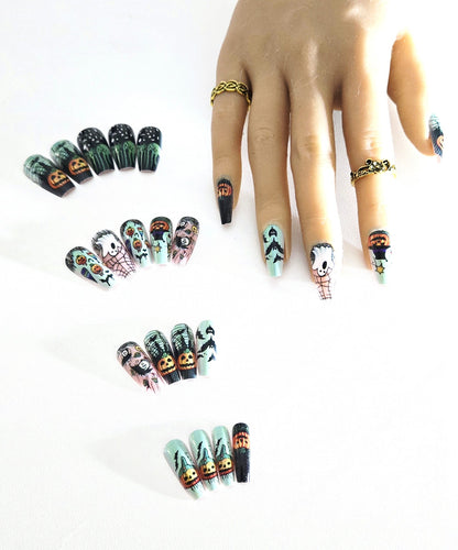 Halloween Variety Press-On Nails – 20–24 Piece Set