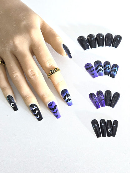 Halloween Variety Press-On Nails – 20–24 Piece Set