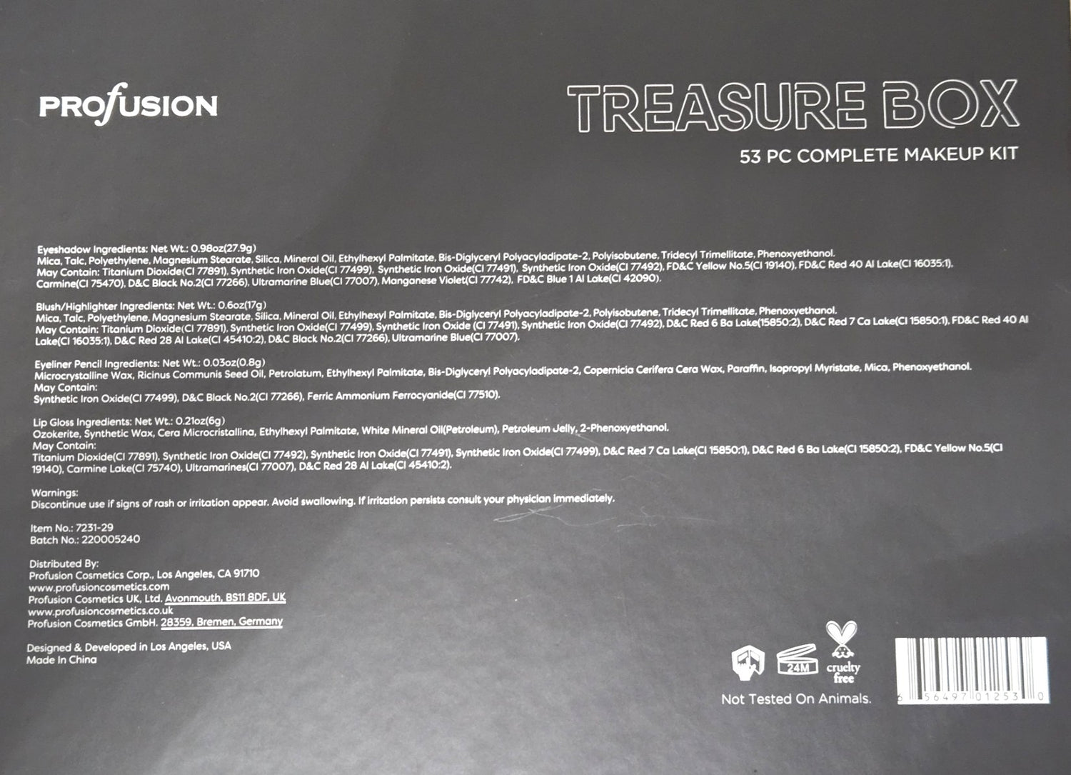 Profusion Monster Makeup Collection