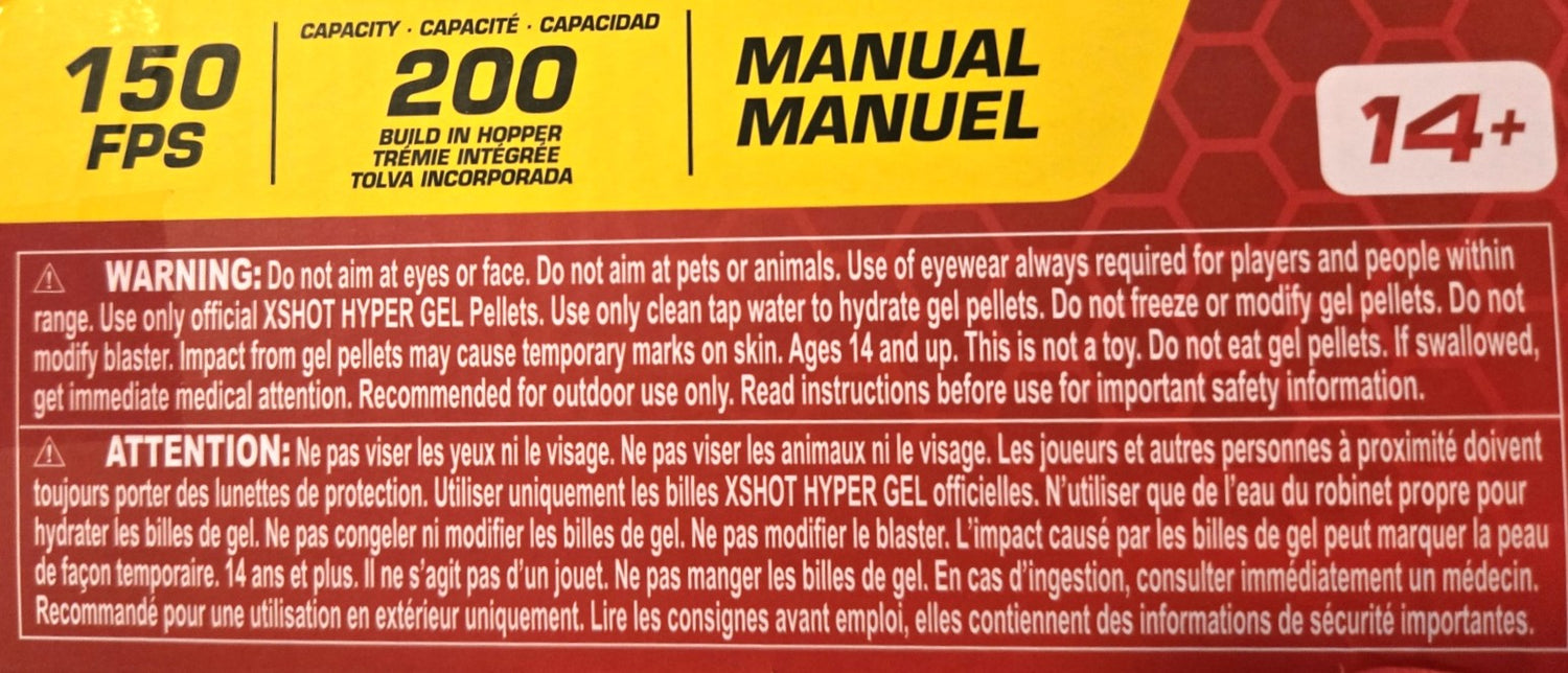 ZURU Xshot Hyper Gel Stinger 3000x 14x