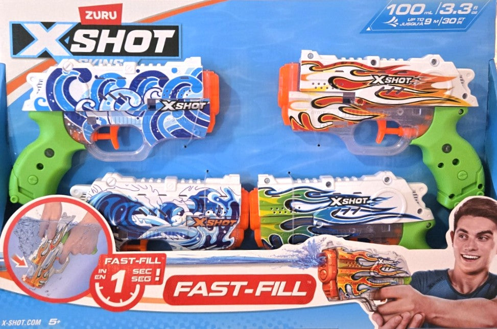 ZURU Xshot Fast-Fill Nano Skins 4 piece