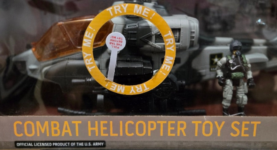 3 PC U.S. Army Combat Helicopter Toy Set