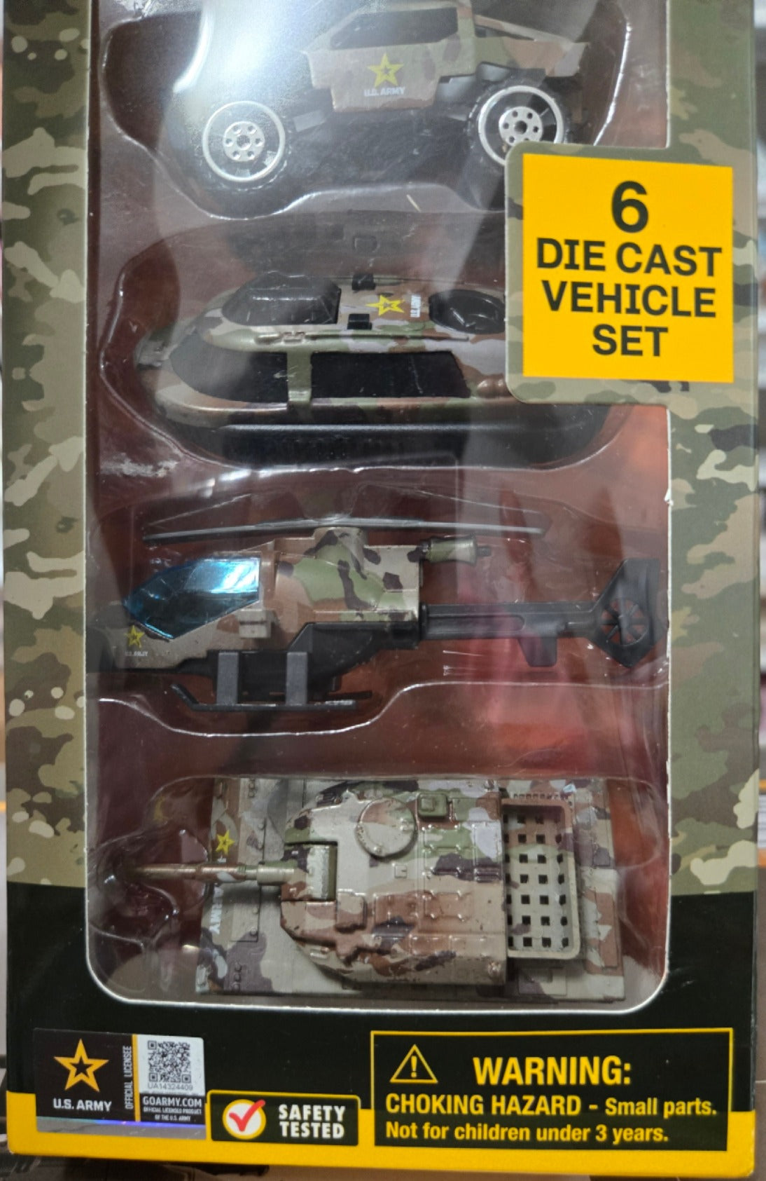 6 PC U.S. Army Die Cast Vehicle Set