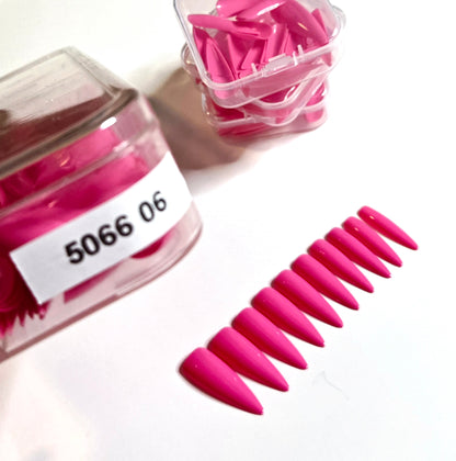 Long Stiletto Full-Cover Color Press-On Nails – 20–22 Piece Set