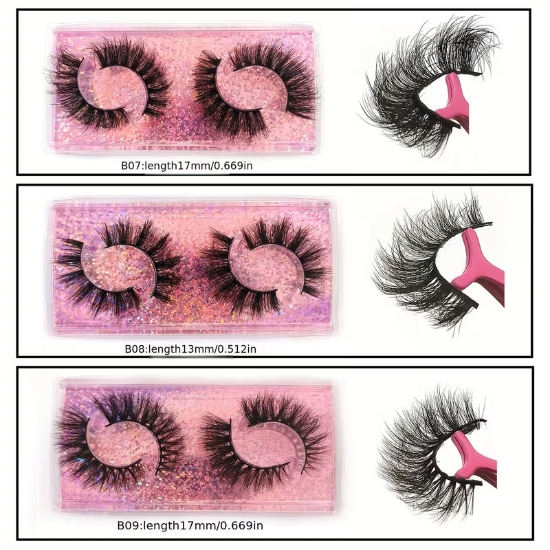 3D Faux Mink Lashes Soft &amp; Reusable, Natural &amp; Dramatic Looks, Eyelashes 10 Styles