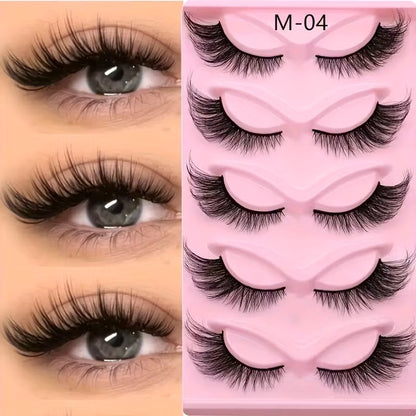 3D Cat-Eye Eyelashes Dramatically Fox-Eye Style with Thick, Fluffy, Elongated Individual Kit