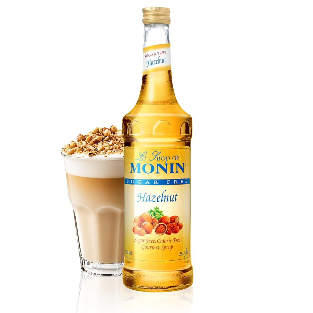 Monin Sugar Free Hazelnut Syrup 750ml