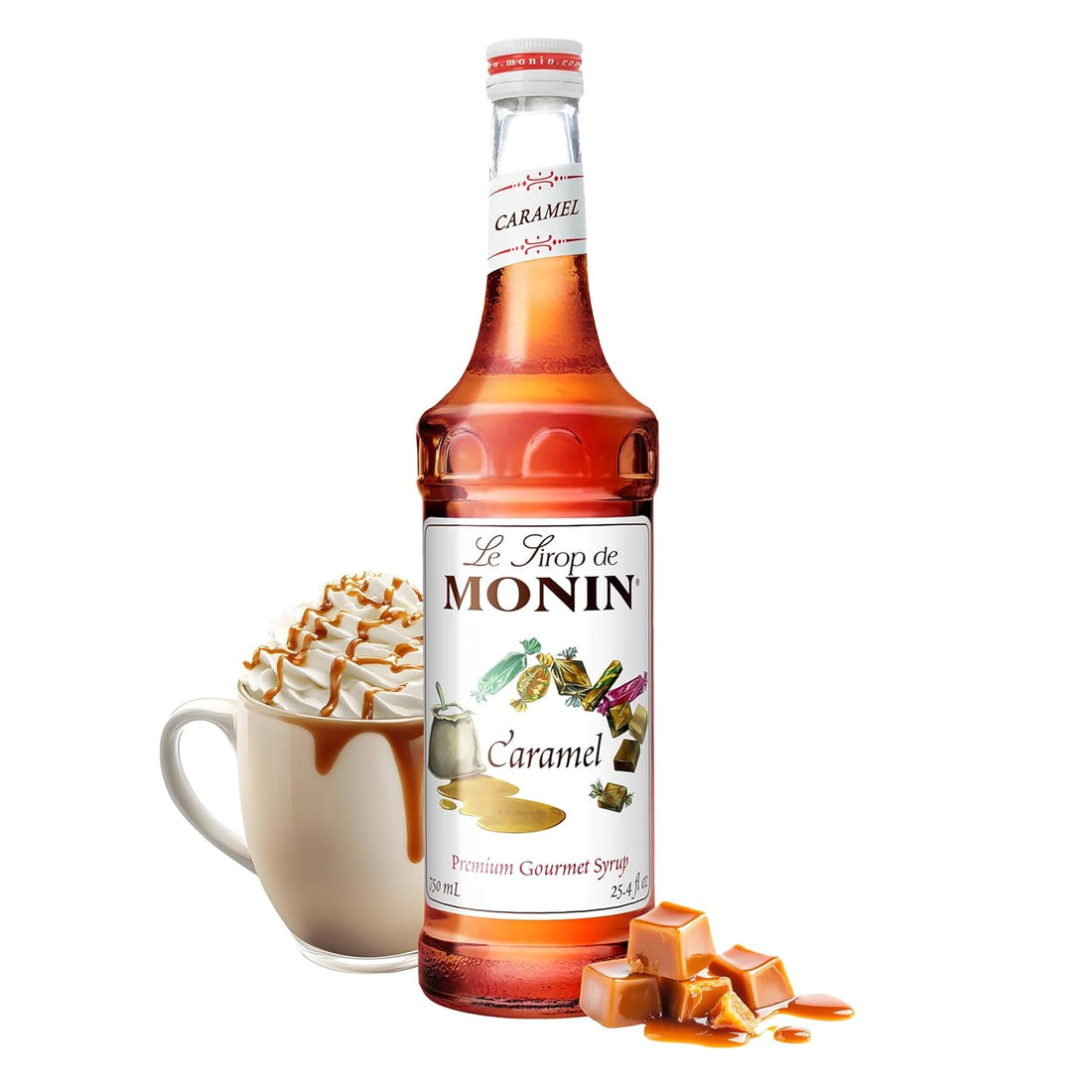 Monin - Caramel Syrup, Rich &amp; Buttery 750ml