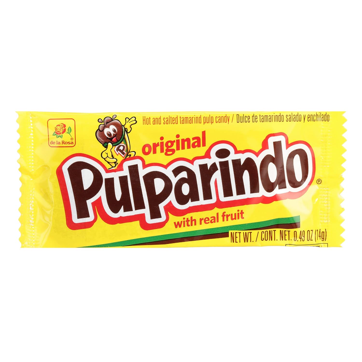 Pulparindo Tamarind Mexican Candy De la Rosa - Original Flavor - One 10 oz (280g