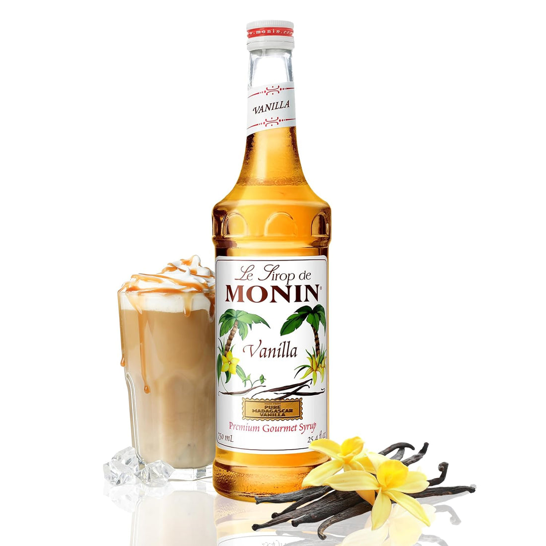 Monin - Vanilla Syrup, Versatile Flavor, 750 ml