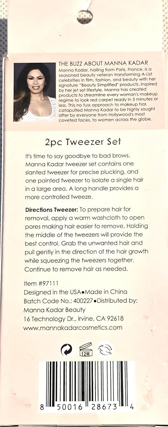 Manna Kadar 2pc Tweezer Set