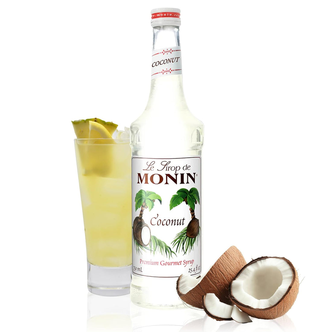 Monin - Coconut Syrup, Creamy Tropical Flavor 750ml