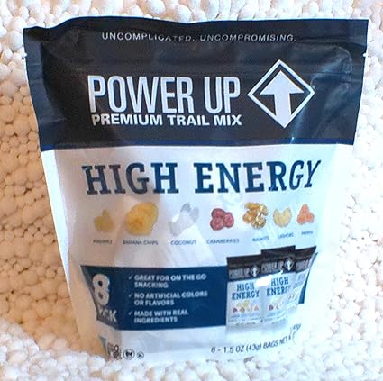 Power Up Premium Trail Mix 8-1.5oz Antioxidant, Mega Omega and High Energy Mix