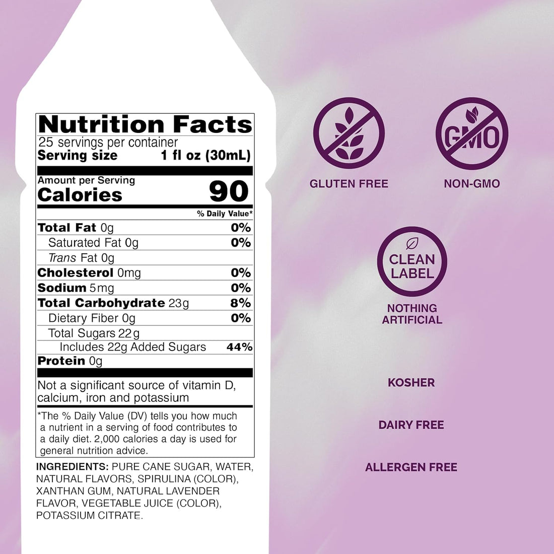 Monin - Lavender Syrup, Aromatic and Floral, 750 ml