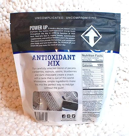 Power Up Premium Trail Mix 8-1.5oz Antioxidant, Mega Omega and High Energy Mix