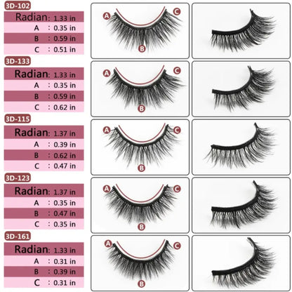 5 Pairs Magnetic Eyelashes Strips