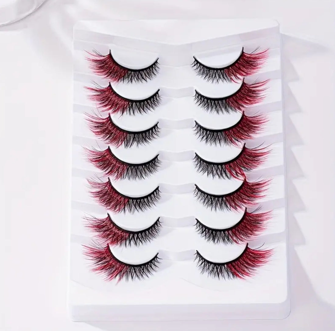 Red and Black Eyelashes