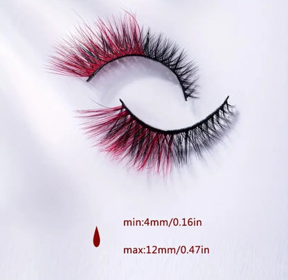 Red and Black Eyelashes