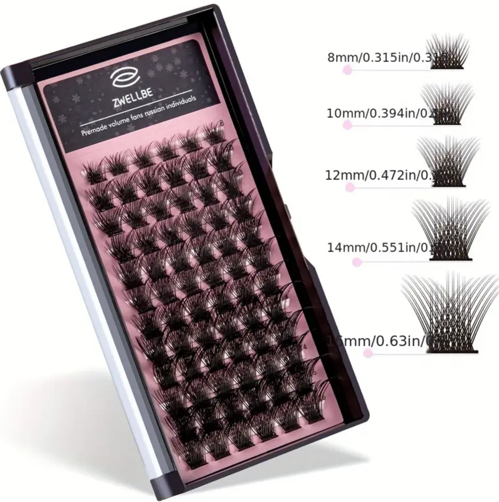 72 Eyelashes Extension Cluster Kit