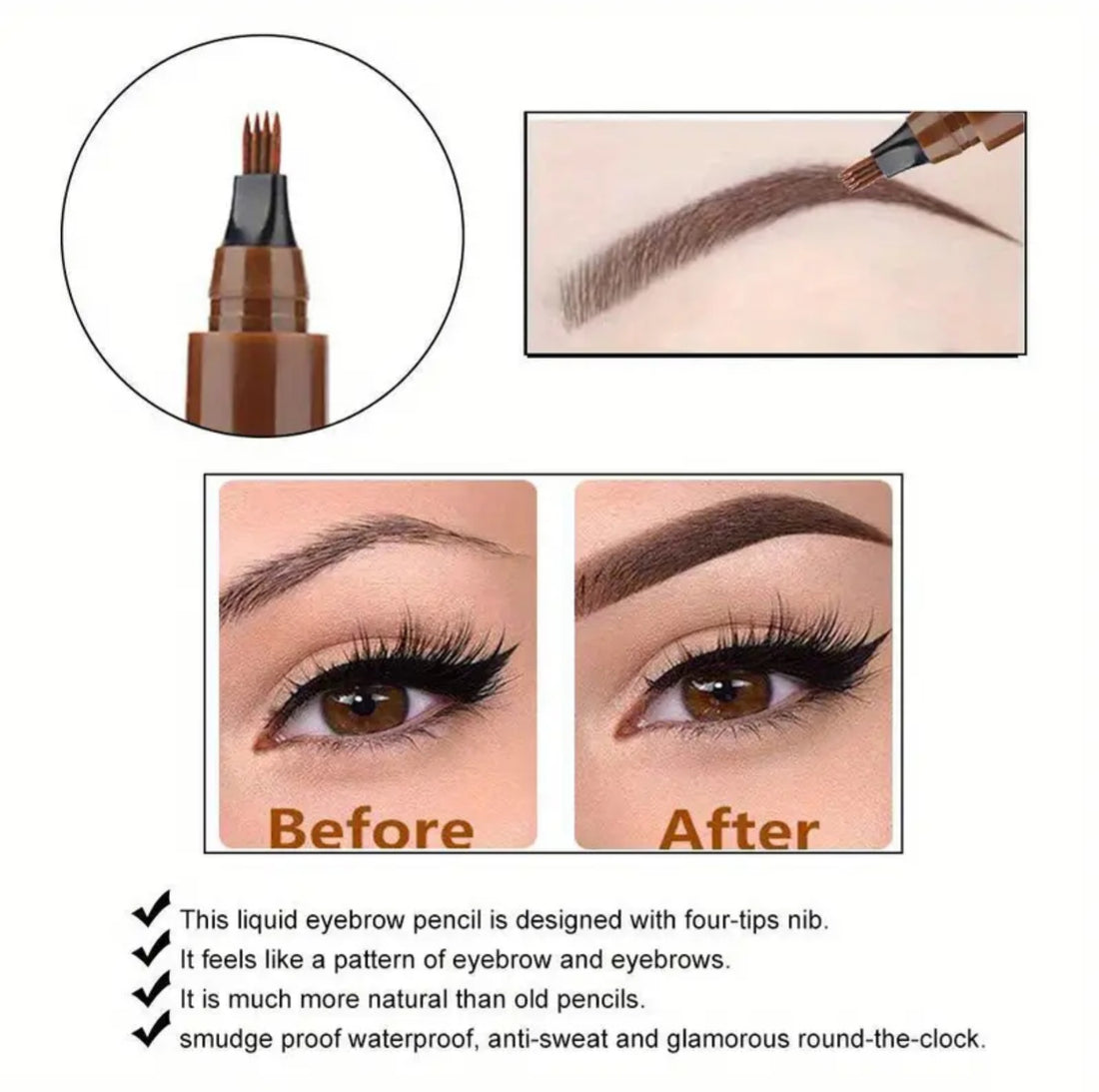 Split Tip Water Eyebrow Pencil