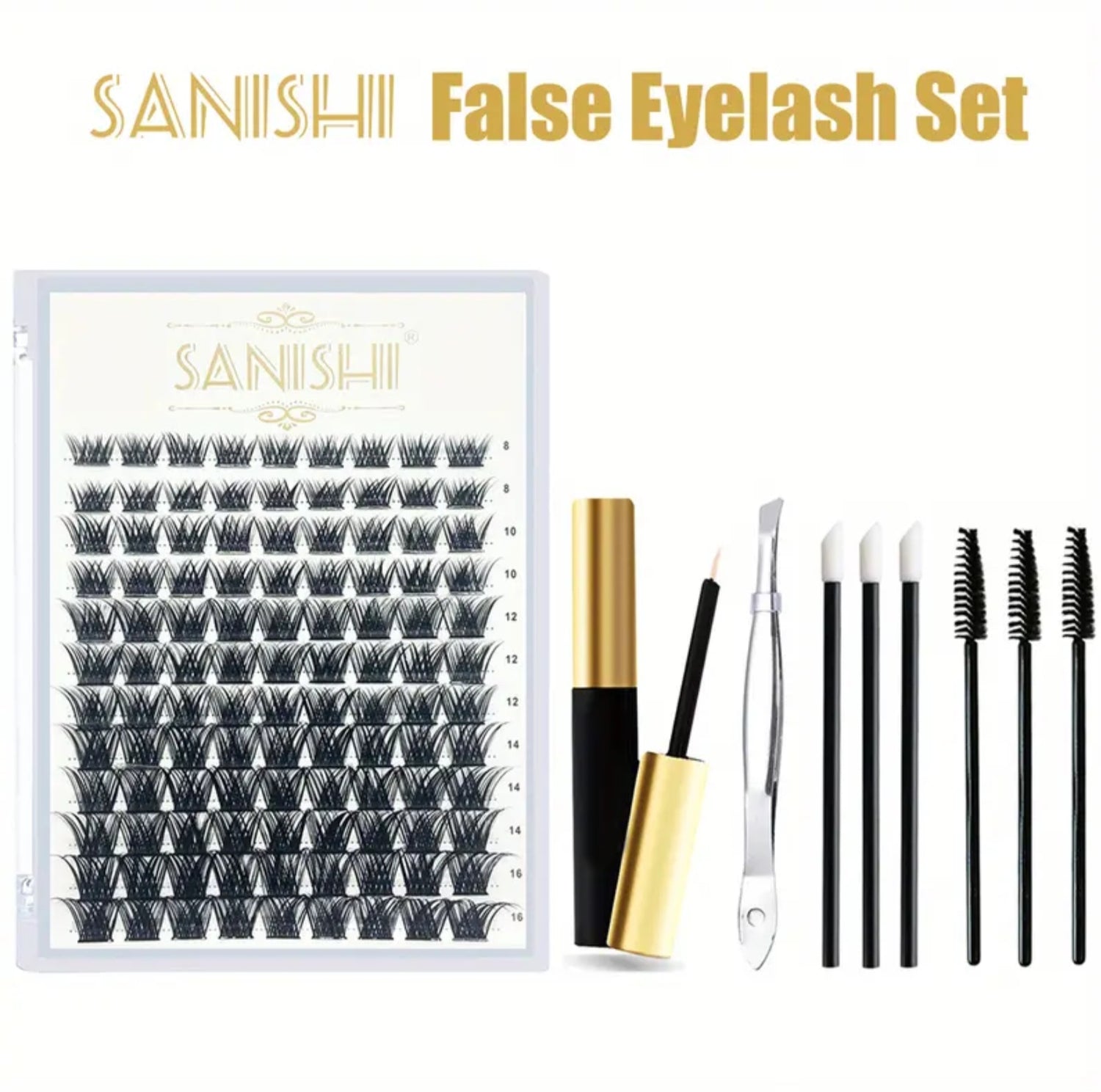 SANISHI 108 Lash D Clusters 8-16mm (Pre-Order)