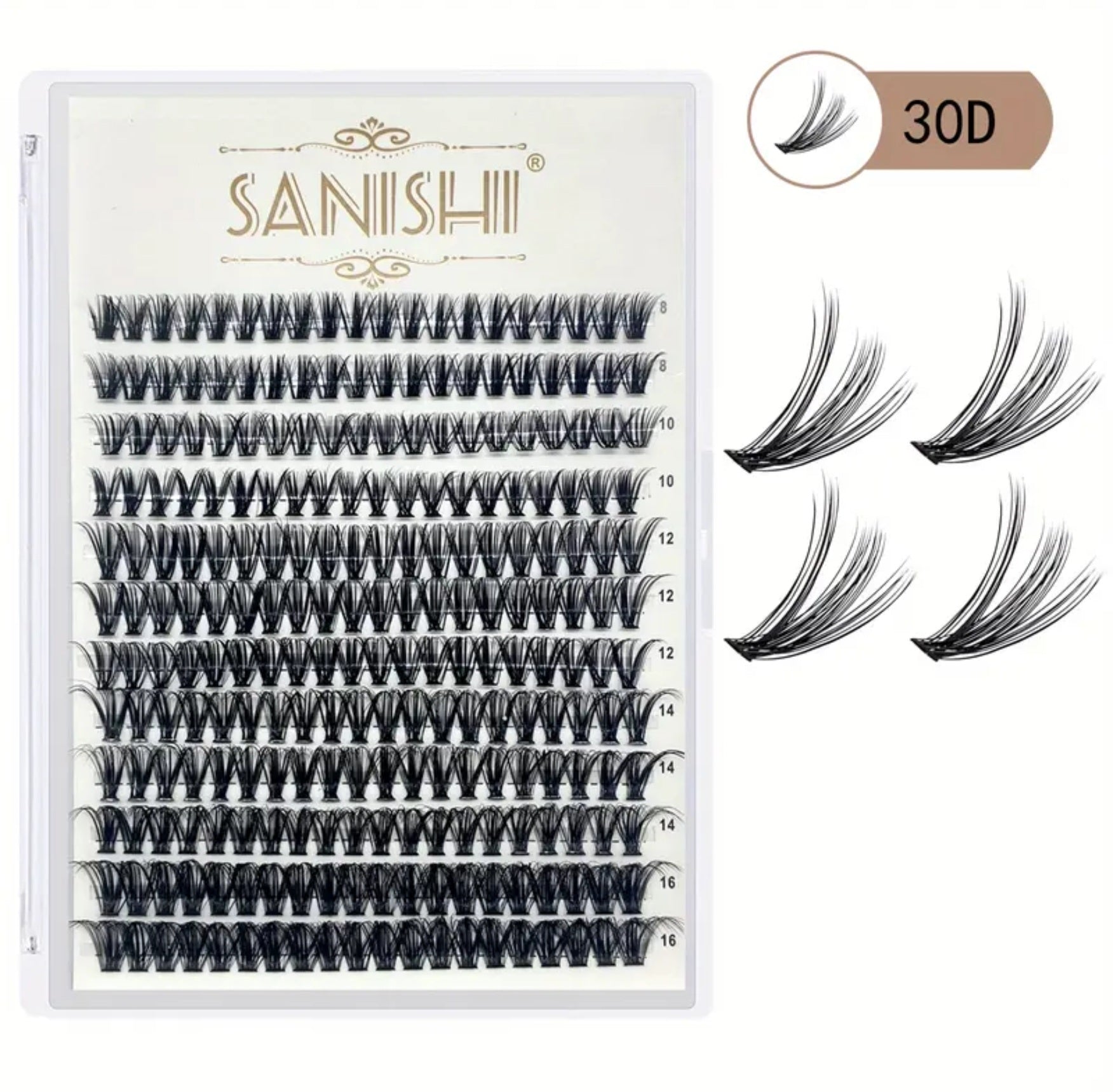SANISHI  240 Lash D Clusters 9-16mm (Pre-Order)