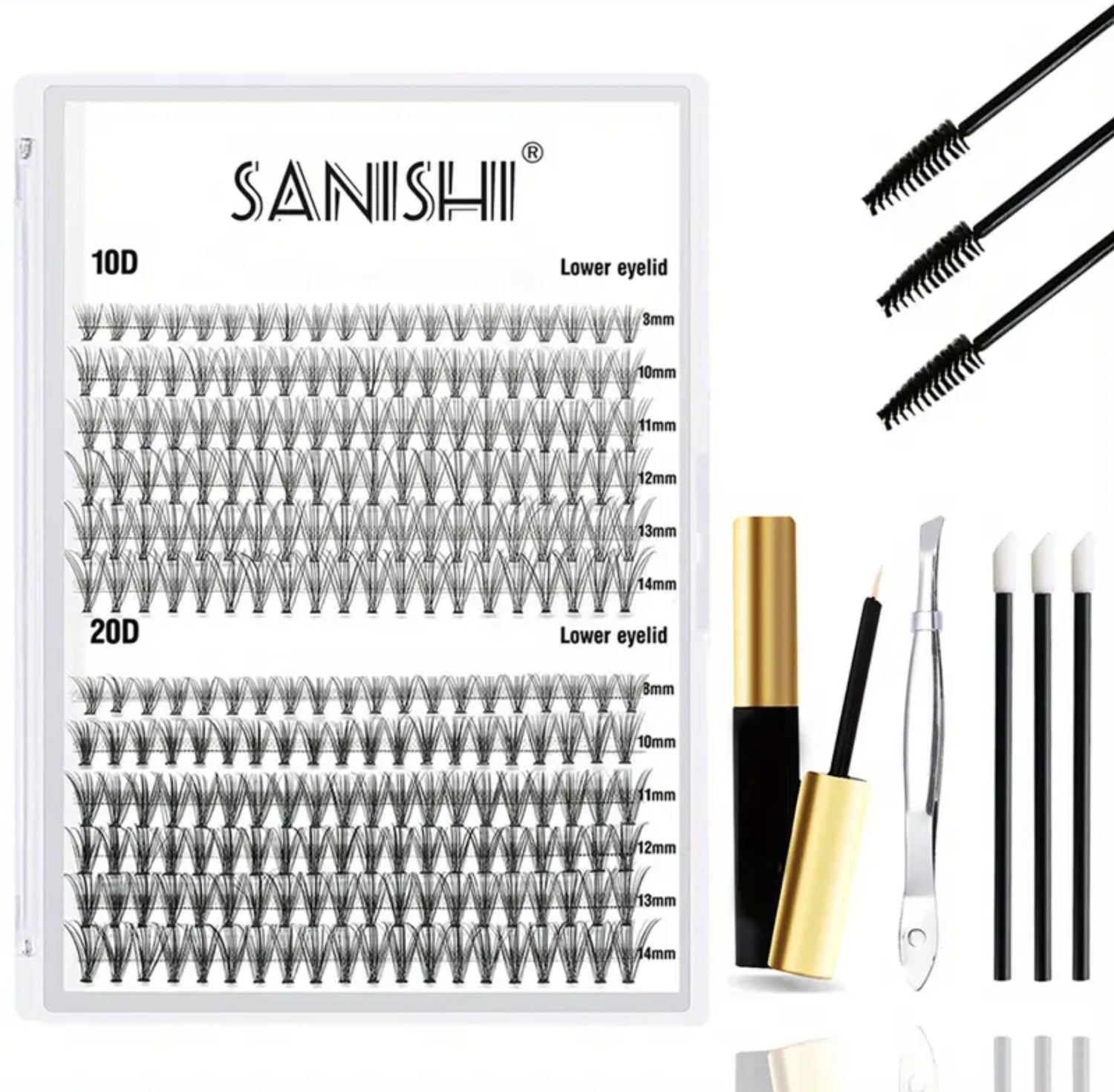 SANISHI  240 Lash D Clusters 9-16mm (Pre-Order)
