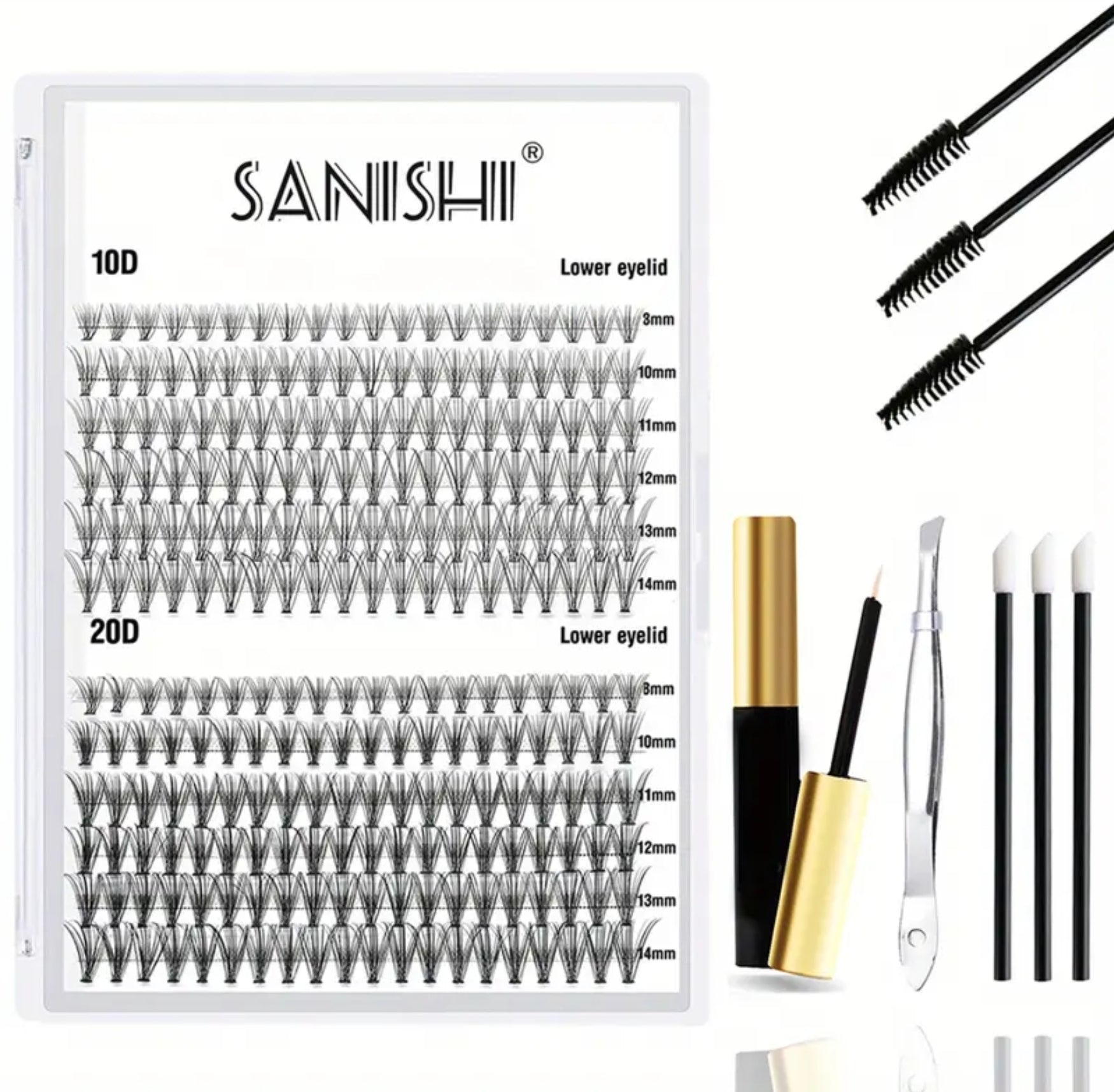 SANISHI  240 Lash D Clusters 9-16mm (Pre-Order)