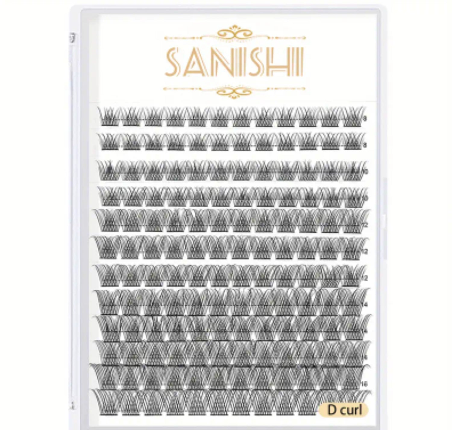 SANISHI  144 Lash Clusters C &amp; D Curl (Pre-Order)